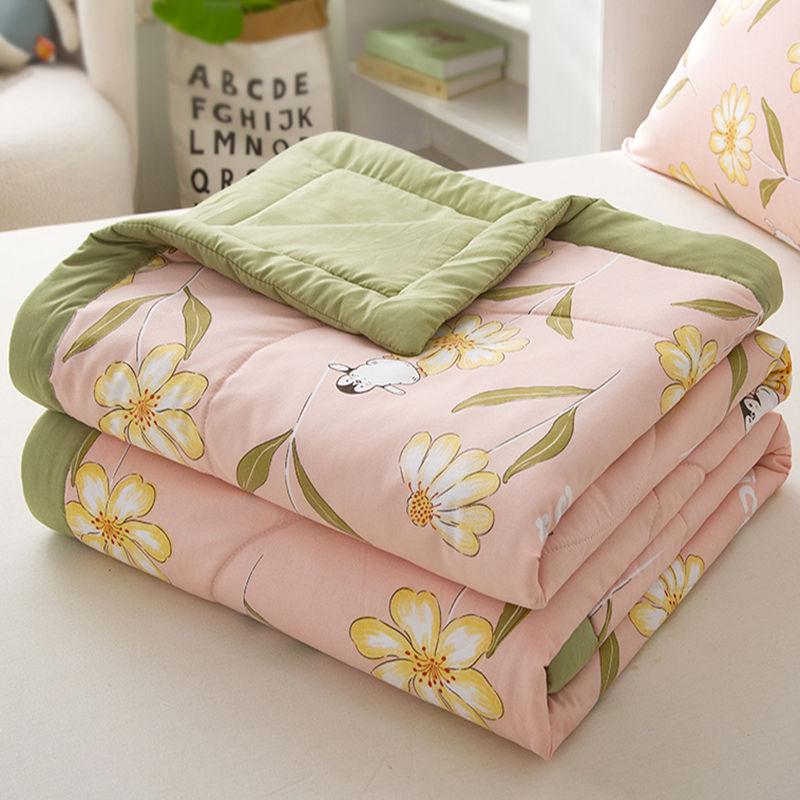 Print Spring Summer Quilt Queen Mechanical Wash Comfortable Comforter Single Double Blanket Quilts for Children Adults