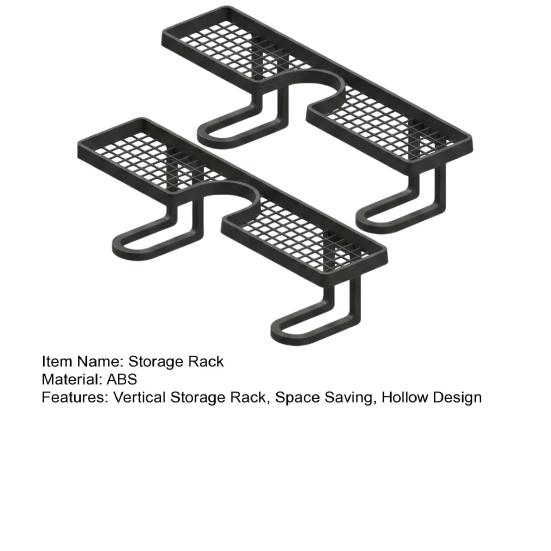 Sink Storage Rack Thickened ABS Waterproof Faucet Storage Organizer Vertical No Drilling Sink Space Saver Rack for Bathroom