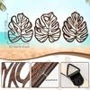 Retro Artistic Palm Leaves Horse Sculpture Creative Wooden Ornament for Centerpiece Office