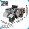 MOC WW2 Waffenziegel Motorrad Haubitze Waffenständer Militärfahrzeug Kompatible Figuren Bausteine Spielzeug Für Kinder Erwachsenen Geschenk