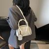 Trend handbag women's 2025 new fashion contrasting color bowling bag casual simple shoulder messenger bag