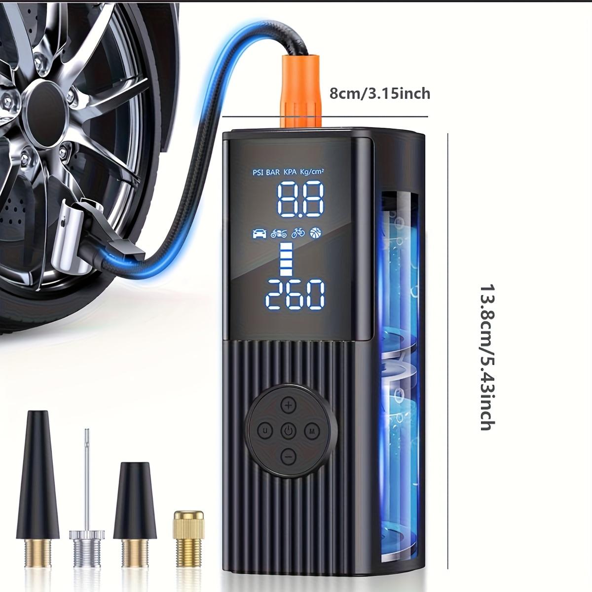 

Air PumpWith Digital Pressure Gauge, 150 PSI, Air Pump with Strong Light for Car, Motorcycle, Electric Bike, And Bicycle, Tire Inflator Portable чёрный