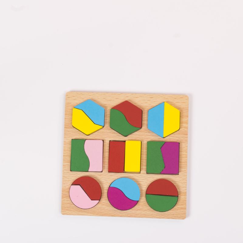 Jucării Educative din Lemn pentru Copii, Ajutoare pentru Învățare Timpurie, Recunoaștere Forme Digitale, Puzzle-uri 3D pentru Studenți, Plăci de Prindere Manuală.