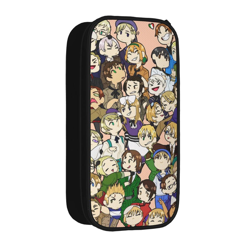 Hetalias Axis Powers Pencil Cases Classic Pen Bag Girls Boys Large Storage School Supplies Zipper Pencilcases