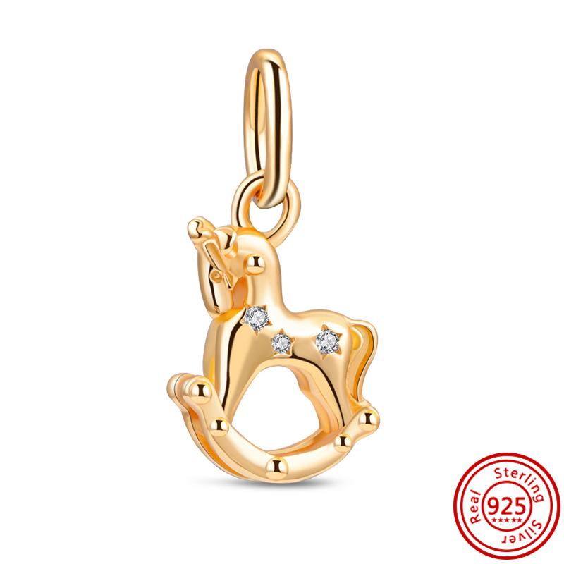 Christmas 925 Sterling Silver Tree Santa Sock Elk Castle Beads Fit Original  Charms Bracelet Women Christmas Jewelry