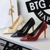 Fashion Classic Style New Women's Single Shoes Retro Simple Exquisite Workmanship Versatile Women Bow Pointed Toe High Heels 10.5CM
