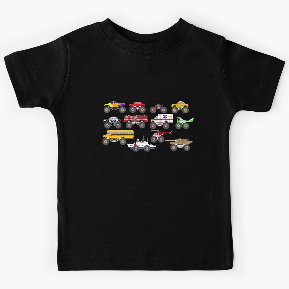 Monster Vehicles - The Kids Picture Show Kids T-Shirt 160