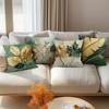 Nordic Leaf Print Pattern Home Decor Pillowcase Bedroom Living Room Sofa Decoration Polyester Cushion Cover With Zipper