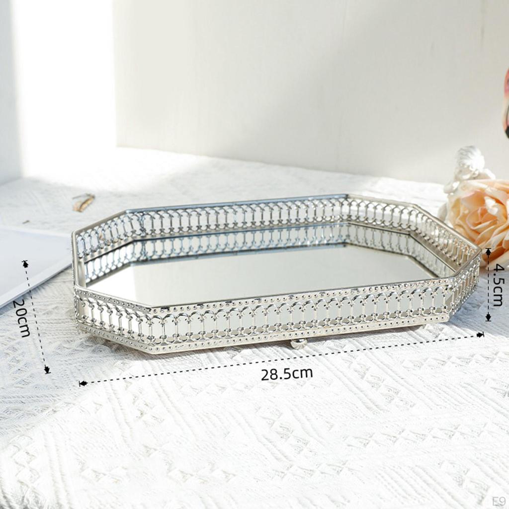 Vanity Tray for Makeup And Jewelry Organization
