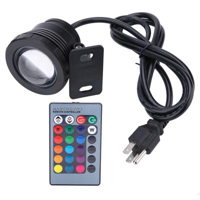 RGB LED Decorative Light Waterproof Multi Color Outdoor Spotlight  (10w Black 9*bead)