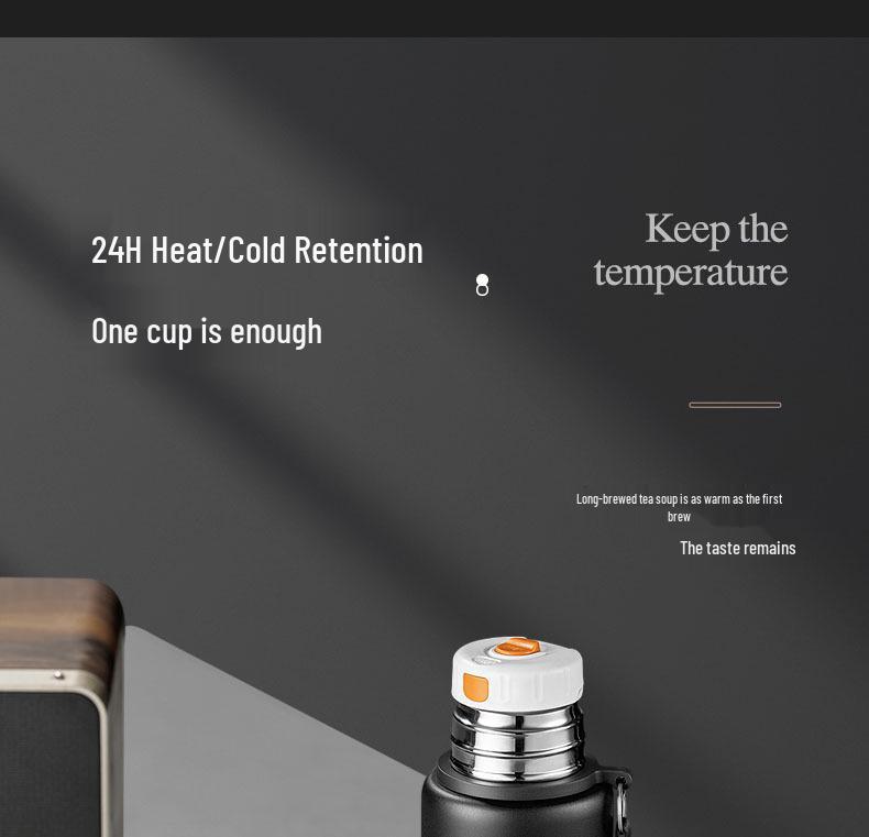 Portable Large-Capacity Double-Wall Insulated Stainless Steel Water Cup