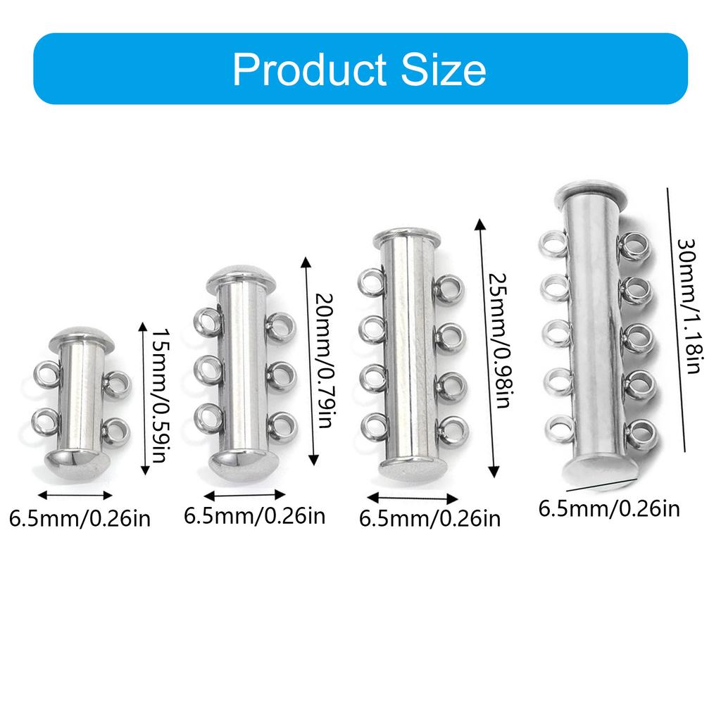 Zapięcie zatrzaskowe ze stali nierdzewnej 304 Łącznik rurowy do łączenia naszyjników lub bransoletek Akcesoria do tworzenia biżuterii