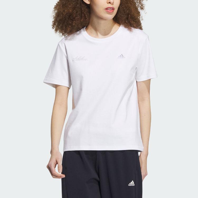Adidas Rco Graphic Short Sleeve Tee Women Tops White IP7097