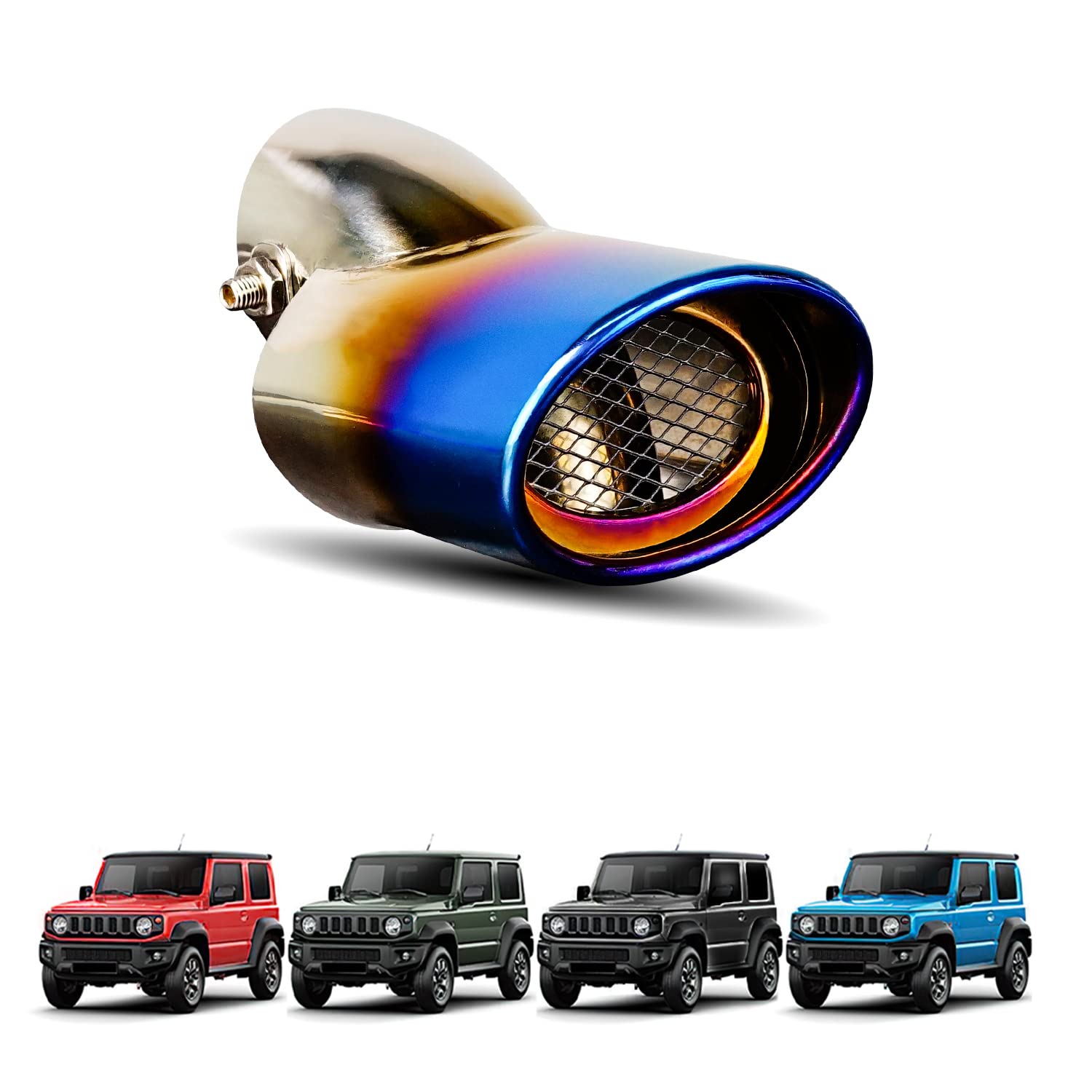 

2018-2022 Насадка глушителя для нового Jimny Подходит для Suzuki Jimny JB74 Аэродинамические детали JB64 Патрубок из нержавеющей стали Легкая установка синий
