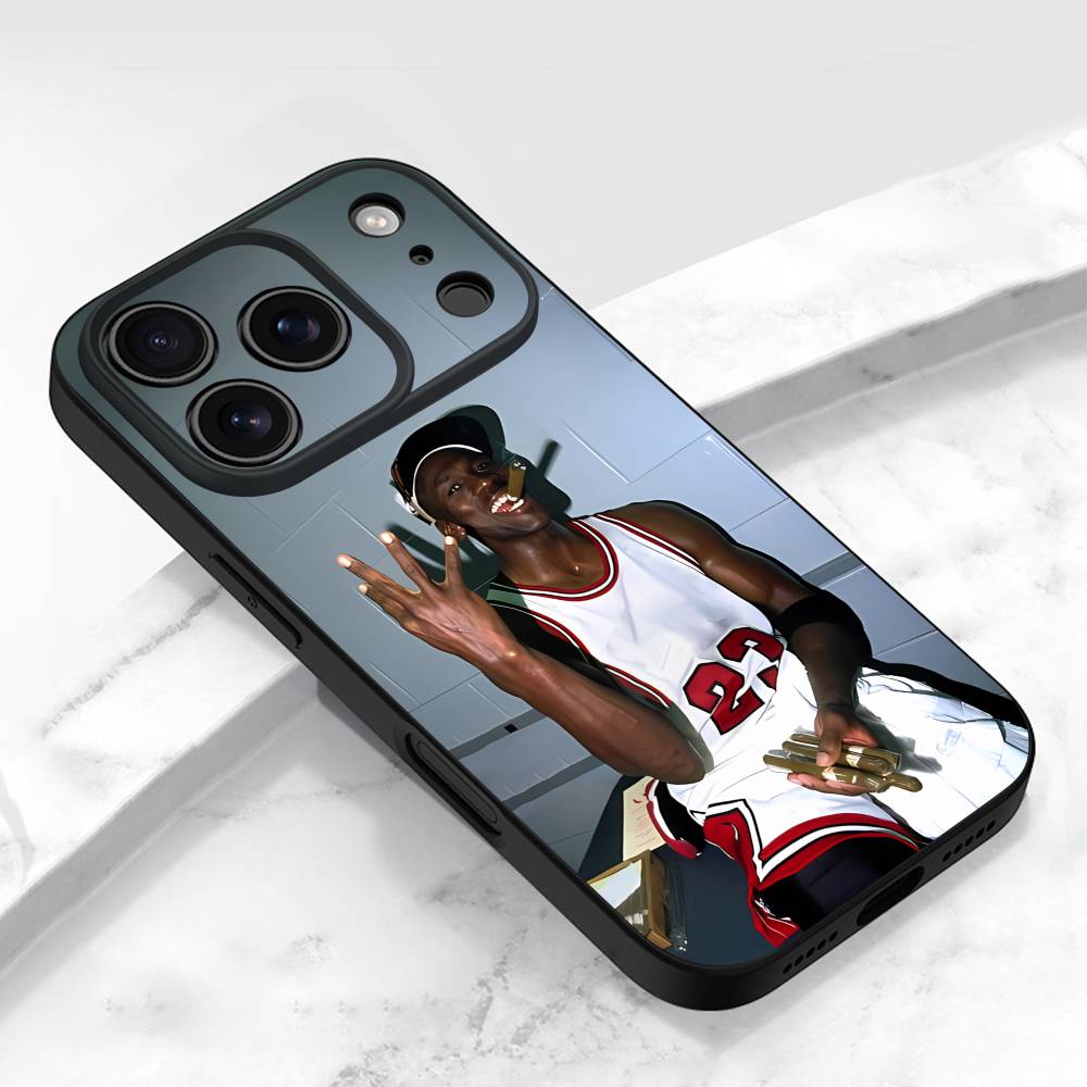 Basketball J-Jordan-Legend Phone Case For iPhone 17,16,15,14,13,12,11,Pro,Max,Plus,E,Air,Mini Protective Black Cover