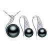 Cubic Zirconia Freshwater Pearls Jewelry Sets For Women Earrings Necklace Geometry Party Gift