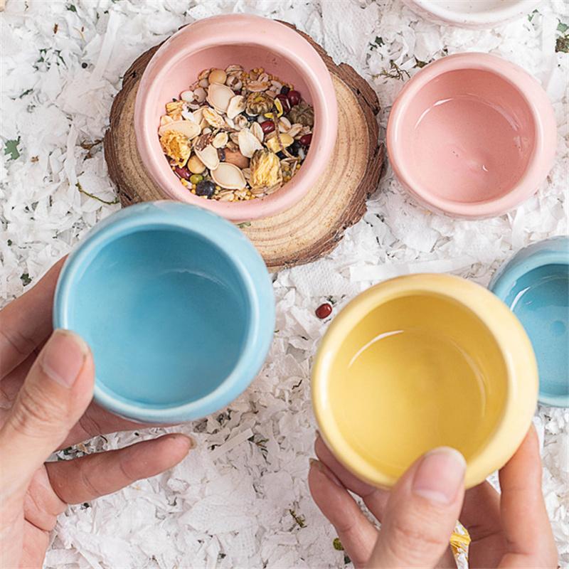 Hamster Bowl Food Dish Ceramic Small Animal Bowl Prevent Knocking Over For Food Splashing Gerbil Chinchilla Rat Ferret Hedgehog