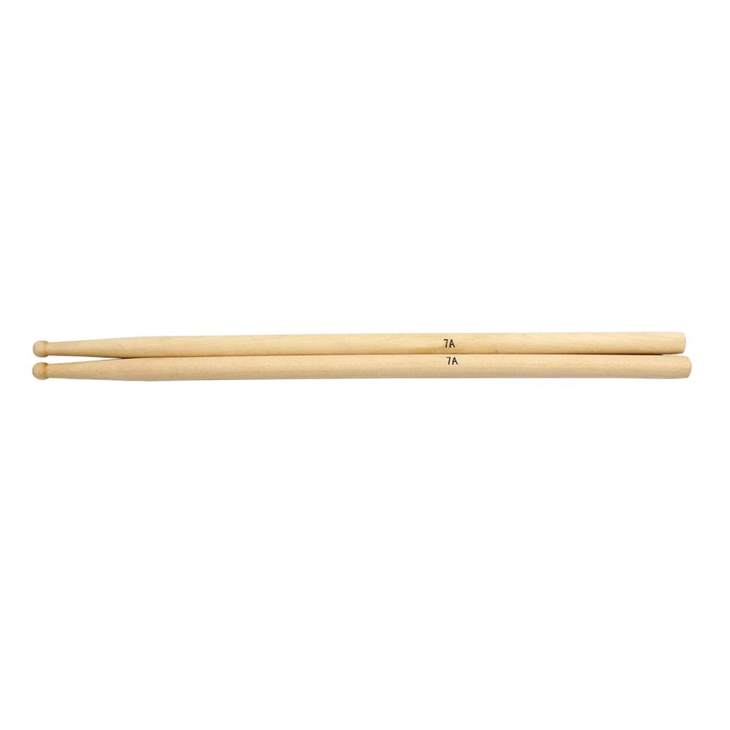 1 Pairs Simple Maple Wood Drum Sticks 7A Wood Tip Drumsticks Percussion Accessories for Beginners, Students and Adults