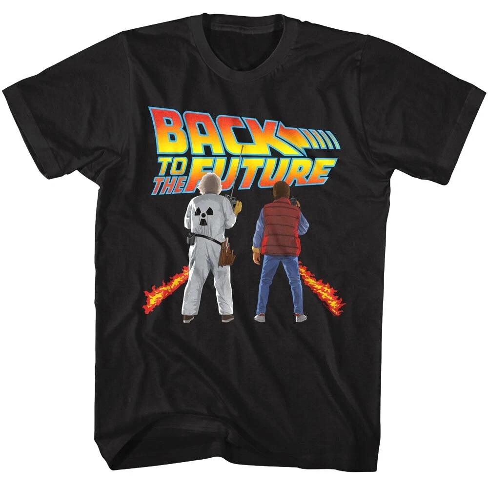 Back To The Future Fire Tracks Men s T Shirt M