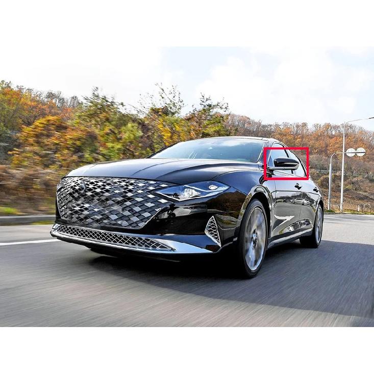 For Hyundai Azera Grandeur (IG) - Carbon Fiber Style Door Side Mirror Cover Trim Rear View Cap Overlay Molding Garnish