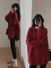 Women's 100% Wool European-Style Mid-Length Knitted Sweater, Perfect for Autumn/Winter Layering, 2024 New Arrival