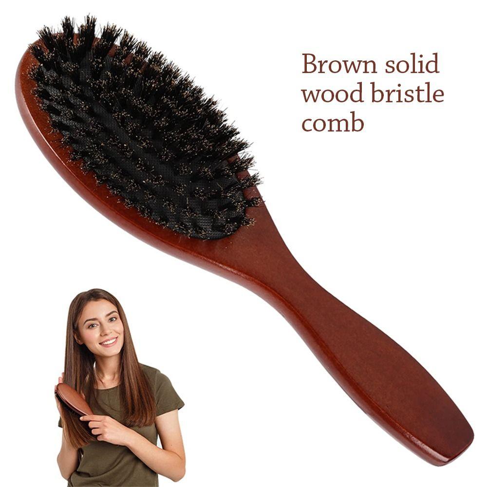 Beard Brush Boar Bristle Brush Comb with Boar Bristles Scalp Massage Comb Portable Air Bag Comb