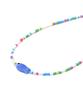 Charmy Lucky Fish Bead Necklace (Blue)