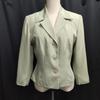 Excellent Condition HUGO BUSCATI Tailored Jacket 100% Silk 6 S-M Women Light Green(USED)