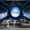 Large Space Tapestry Wall Hanging Galaxy Earth View Sci Fi Cosmic Decor Art Poster for Bedroom Living Room