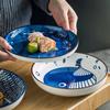 Creative Japanese Ceramic Plate Household Turnip Plate Deep Plates Shallow Plate Turnip Dish Restaurant Hotel Tableware Cooking