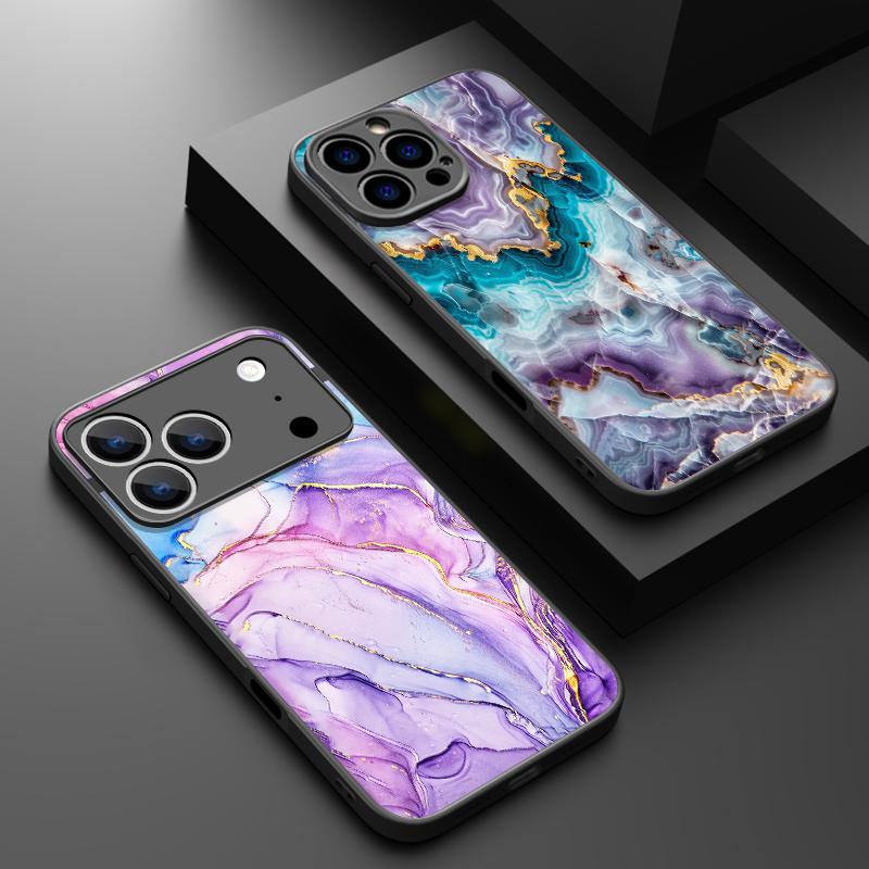 Sandstone Marble Pattern Phone Case For iPhone 17 Pro Max Case iPhone 16 Pro Max 15 14 13 16E 17E Magnetic For Magsafe Hybrid Matte Cover