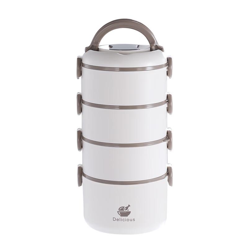 Zhishi 304 Stainless Steel 4-Layer Round Lunch Box