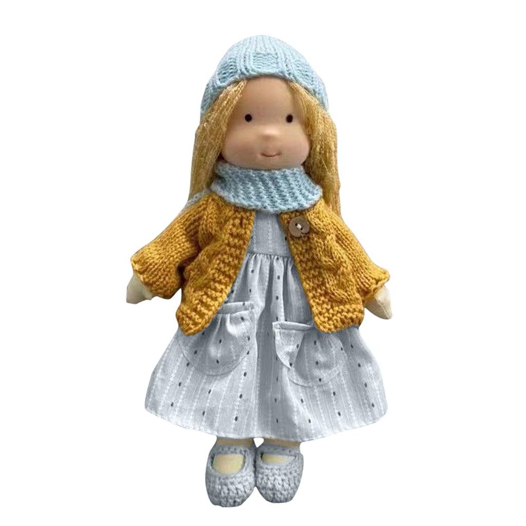 12inch Doll Plush Handmade Plush Doll With Clothes, Soft Doll Cute Little Girl Plush Doll Girls Rag Christmas Birthday Gift(Exquisite Gift Box)