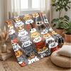 Puppy and Kitten Parade 1 Theme Blanket Lightweight Warm Flannel Blanket Decorative Throw Blanket for Home Decoration