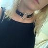 Women's Fashionable and Sexy Punk Style Necklace with a Heart-shaped PU Leather Material Collar