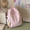 Summer New Water Canvas Bag Literary Japanese Female Lazy Wind Small Backpack Simple Solid Color Female Backpack