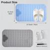 1pc PVC Non-slip Shower Mat with Suction Cups & Drain Holes, Massage Shower Rug Bathroom Mat Bathtub Mat Bath Rugs