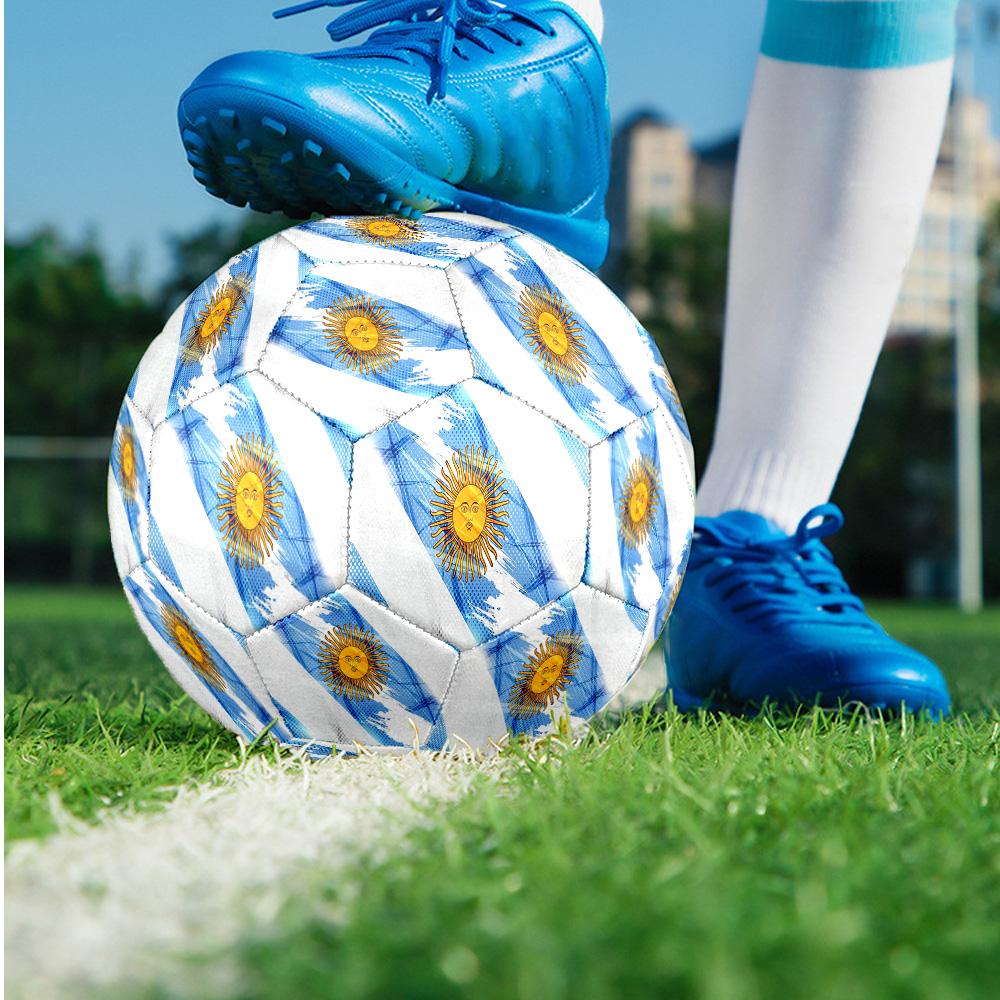 Argentina National Football Team Theme Soccer Ball Size 5 Soccer Ball Soft Touch Professional Training Football for Outdoor Sports