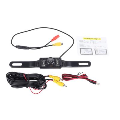 Car Long License Plate Frame Camera HD Night Vision 8 Lights Reverse Camera Infrared Waterproof