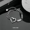 Titanium Steel Heart Bracelet Geometry Charm Non-Fading Couple Accessories Wholesale Gift for Men And Women Unisex Fashion