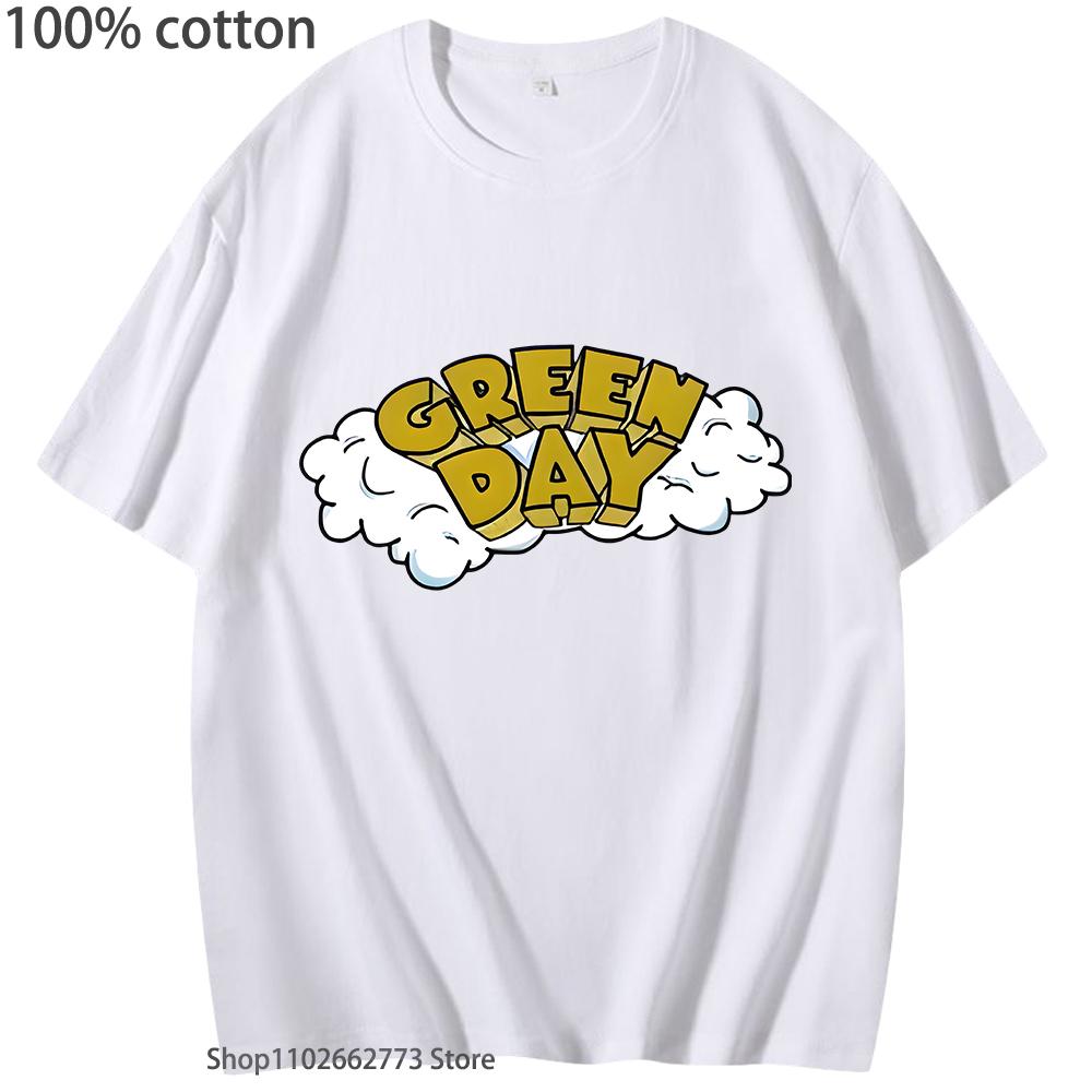 G-green Day Rock Band T Shirt Women Skate Graphic T-Shirts Men Clothing Rock Band Print Tops Cotton Summer Shirt