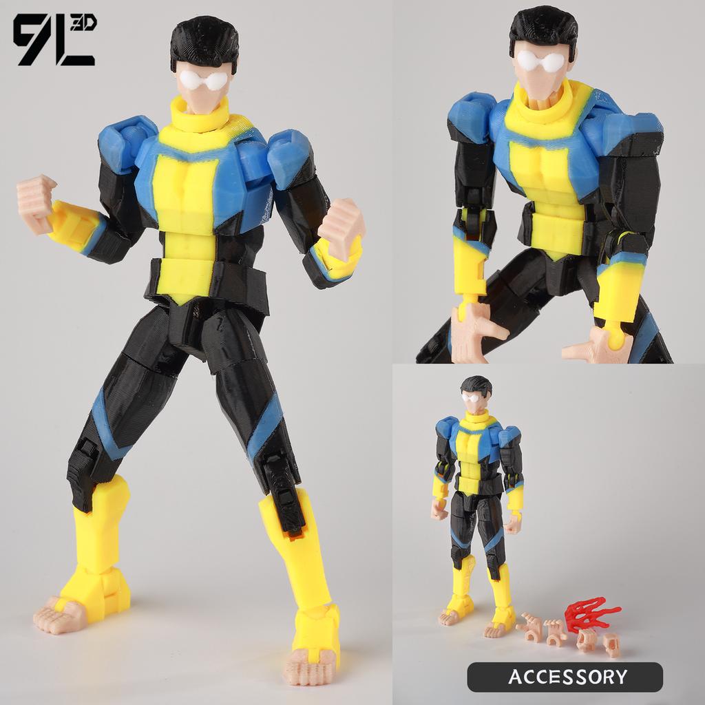 9L3D Lucky 13 Ragazzo Invincibile Conquista Omni Action Figure Modello Anime Stampato 3D Articolato Posabile Giocattolo da Collezione Regalo Fan