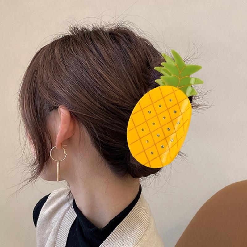 Stylish Fruit Acetate Hair Claw Clip Unique Designs Women's Hair Accessory for Daily Outings and Casual Gatherings