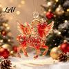 Cute Sheep Acrylic Pendant 2D Hanging Ornament Decorative Pendant Animal Ornament New Year Decoration for Christmas Tree Mantel Car Interior Home