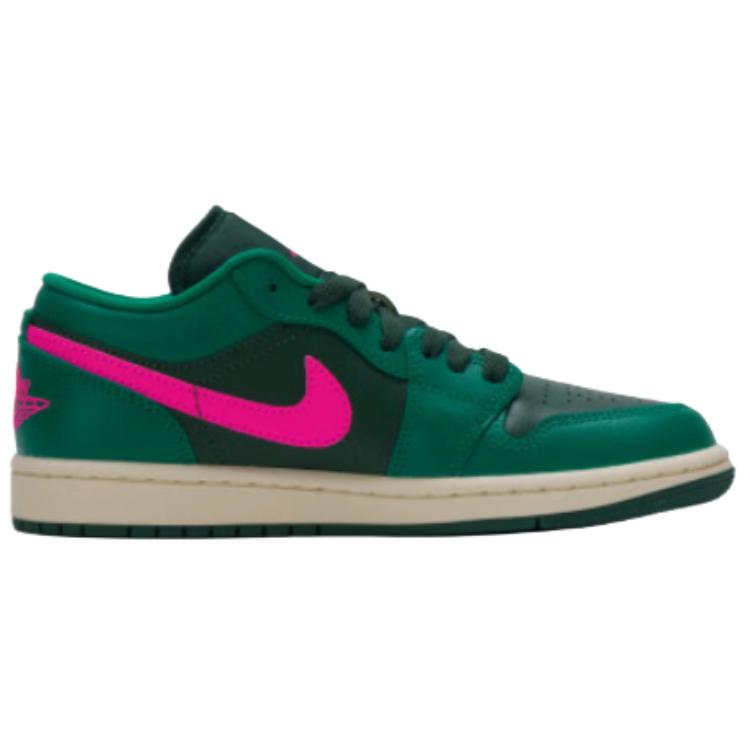 Air Jordan 1 Low Malachite Pink Blast Women Sneakers Green Coconut-Milk Fir DC0774300