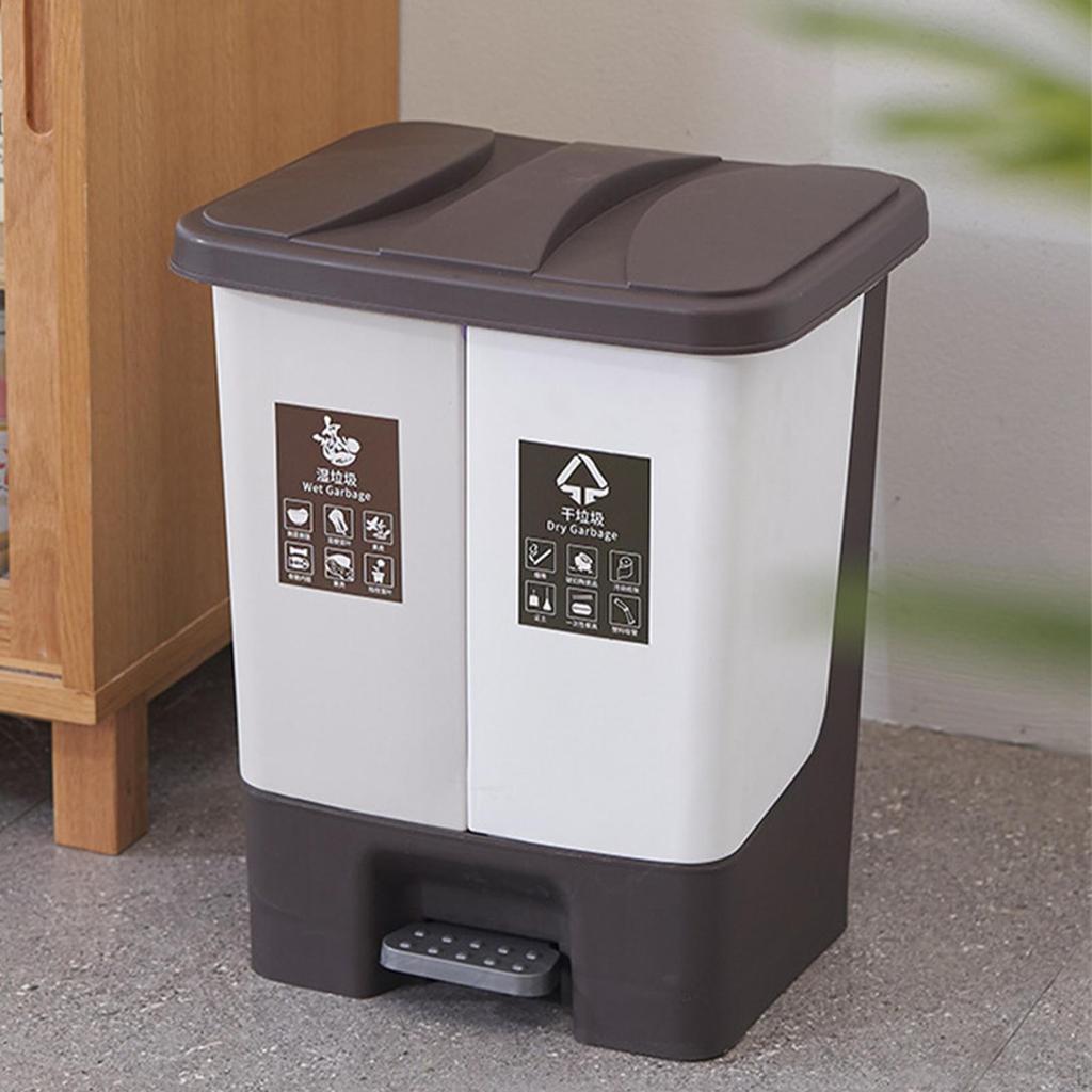 Recycling Kitchen Step Trash Can Indoor Dustbin Simple Large Capacity Garbage Wastebasket for