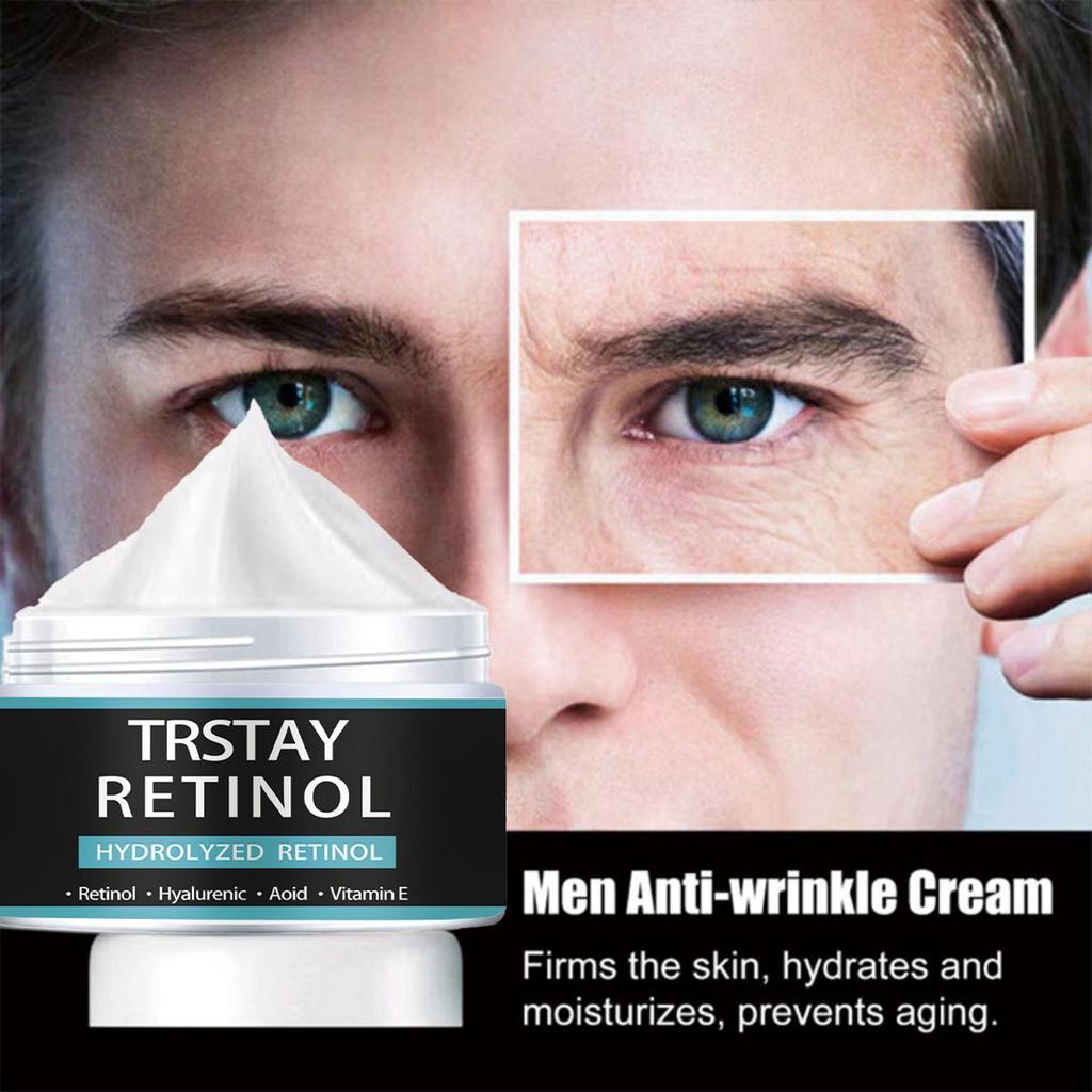 Pánský krém na obličej TRSTAY zpevňuje oční pokožku, vyhlazuje jemné linky kolem očí, redukuje oční váčky a odstraňuje tmavé kruhy