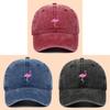 Fire Flamingo Embroidered Baseball Cap With Sun Protection For Outdoor Casual Wear