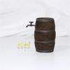 Wooden Wine Barrels and Faucet Wine Glasses for 1/12 Doll House Decoration Miniature Scene Building Furniture Model