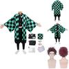 Demon Kimetsu Slayer No Yaiba Kamado Nezuko Cosplay Costume Kimono Suit Robes